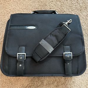 SAMSONITE NYLON Laptop Briefcase Black Messenger Bag 17 X 14 X5